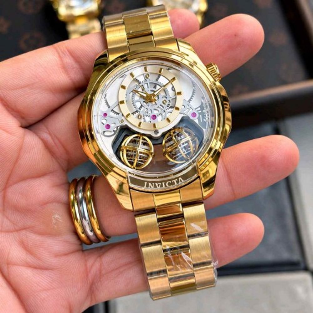 Invicta Gold White