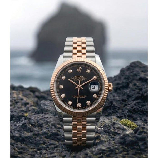 Rolee_x Oyster Perpetual Date Just 2Ton-Copper-Black Diamond