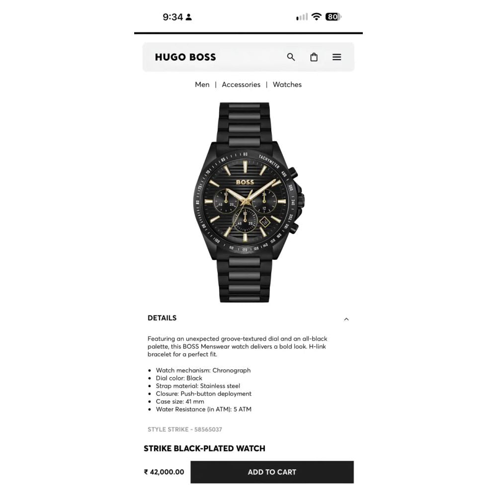 Boss Strike Black Store Article