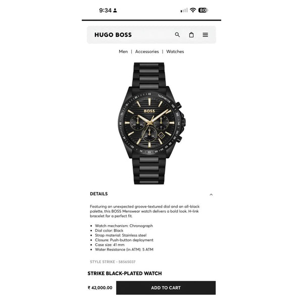 Boss Strike Black Store Article