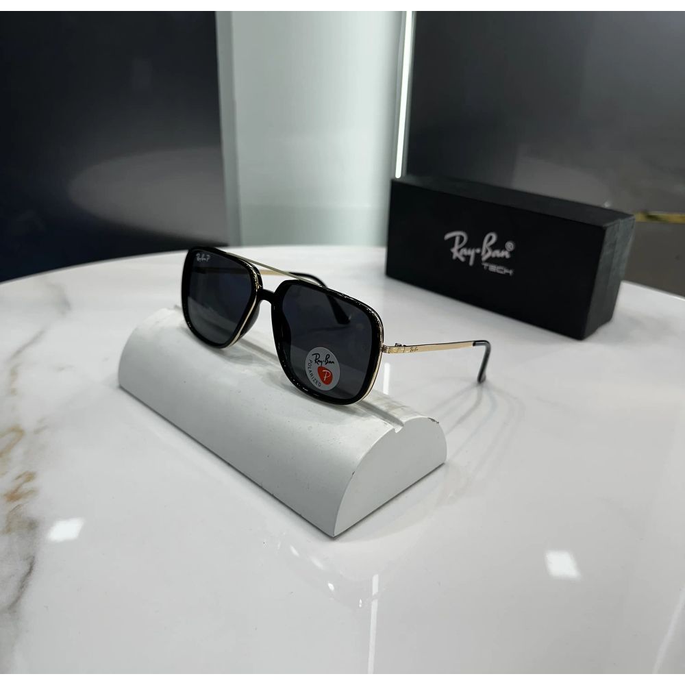 RayBan Gold Black Metal Premium Shades 6523