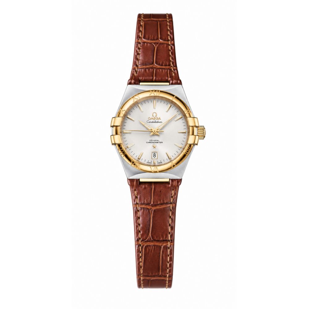 Omegga Constellation Co-Axial Chronometer Brown Leather Strap (430)