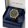 Tommy Hilfigar Clark Leather Brown-Copper-Green