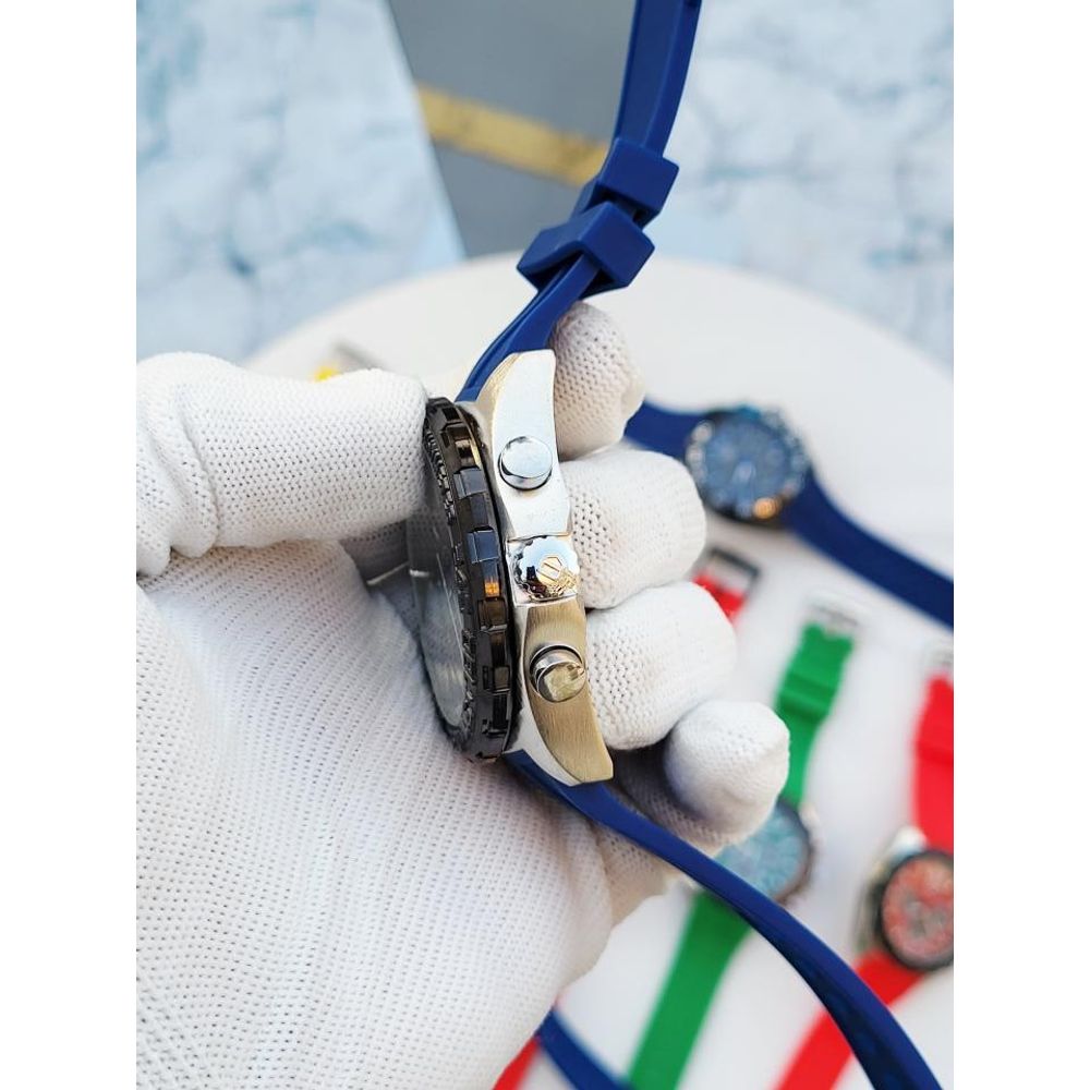 SALEAT Tag Huer FORMULA 1 CHRONOGRPH SILVER BLUE SILICON BELT AT362