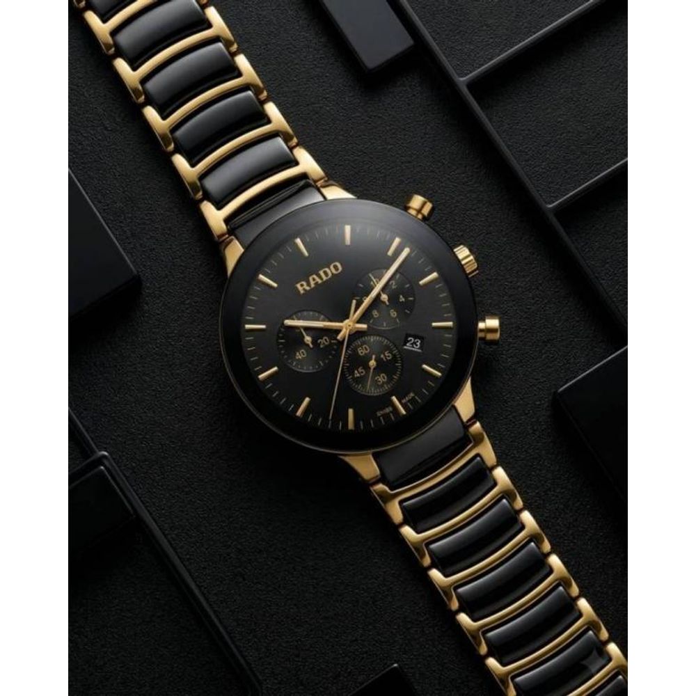 Radd_o centrix chronograph 2 ton Black Gold