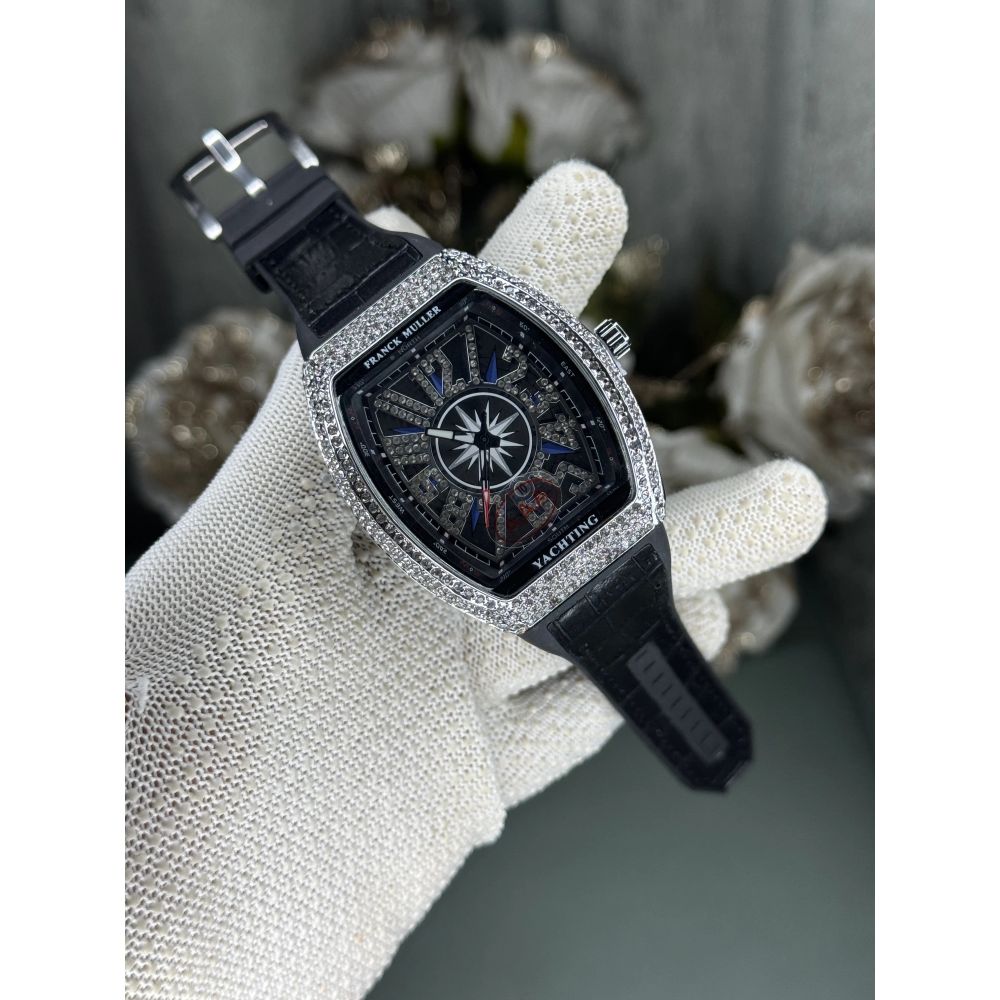 Frank Muller Yachting Silver Black Premium Watch