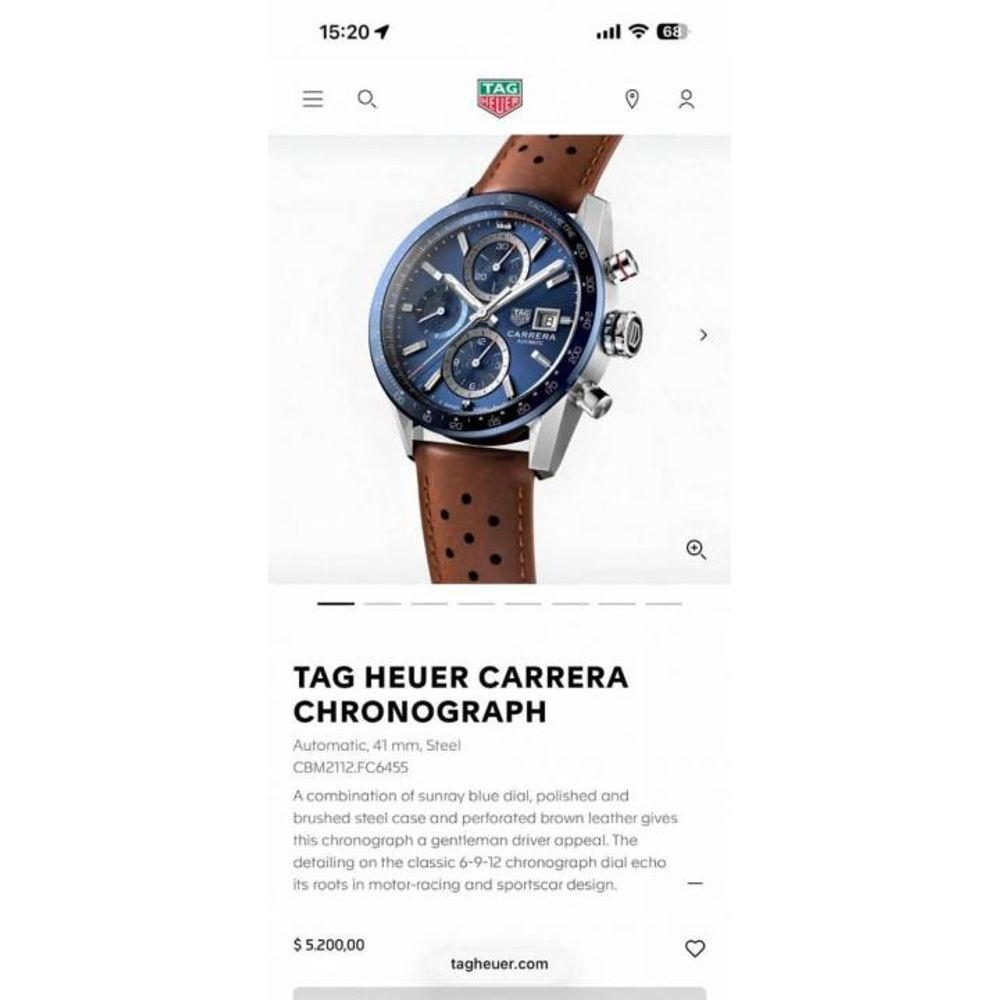Tag Heuee_r Carrera Caliber 17 brown and blue