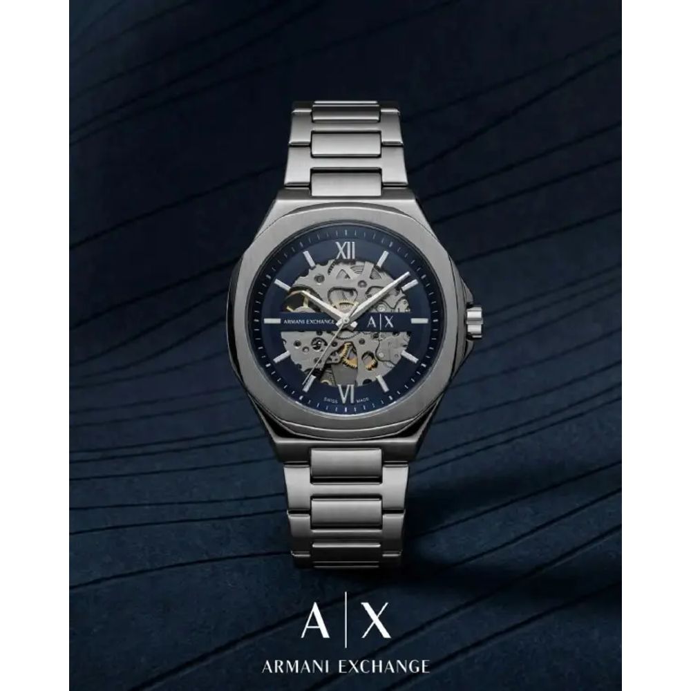Arma_ani Exchange Skeleton Automatic Ax3216 silver blue