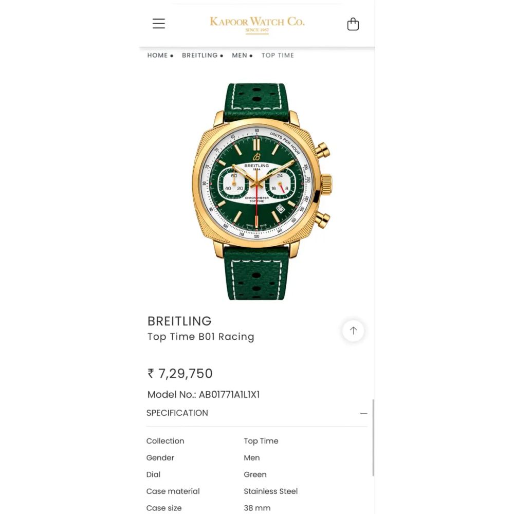 Breitling Top Time Racing Edition Japan No Colour Fading