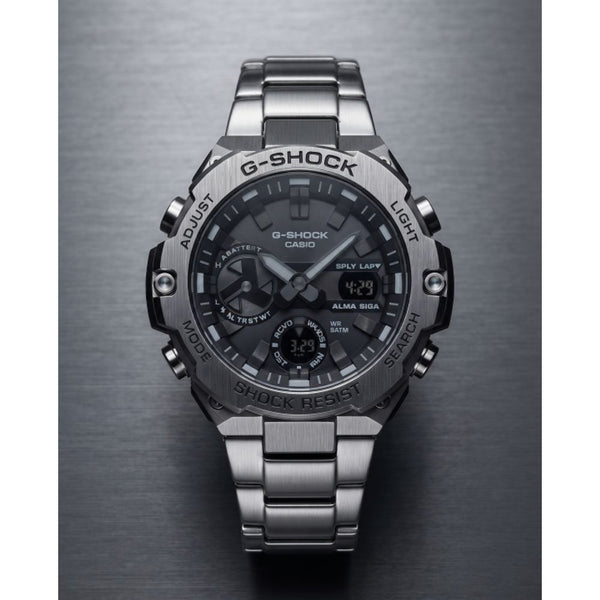 Casio G-Shock GST-B400D-1A Silver Black Dial