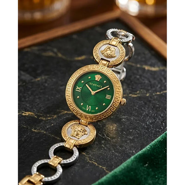 Versace La Greca Stud Icon 2Ton Green