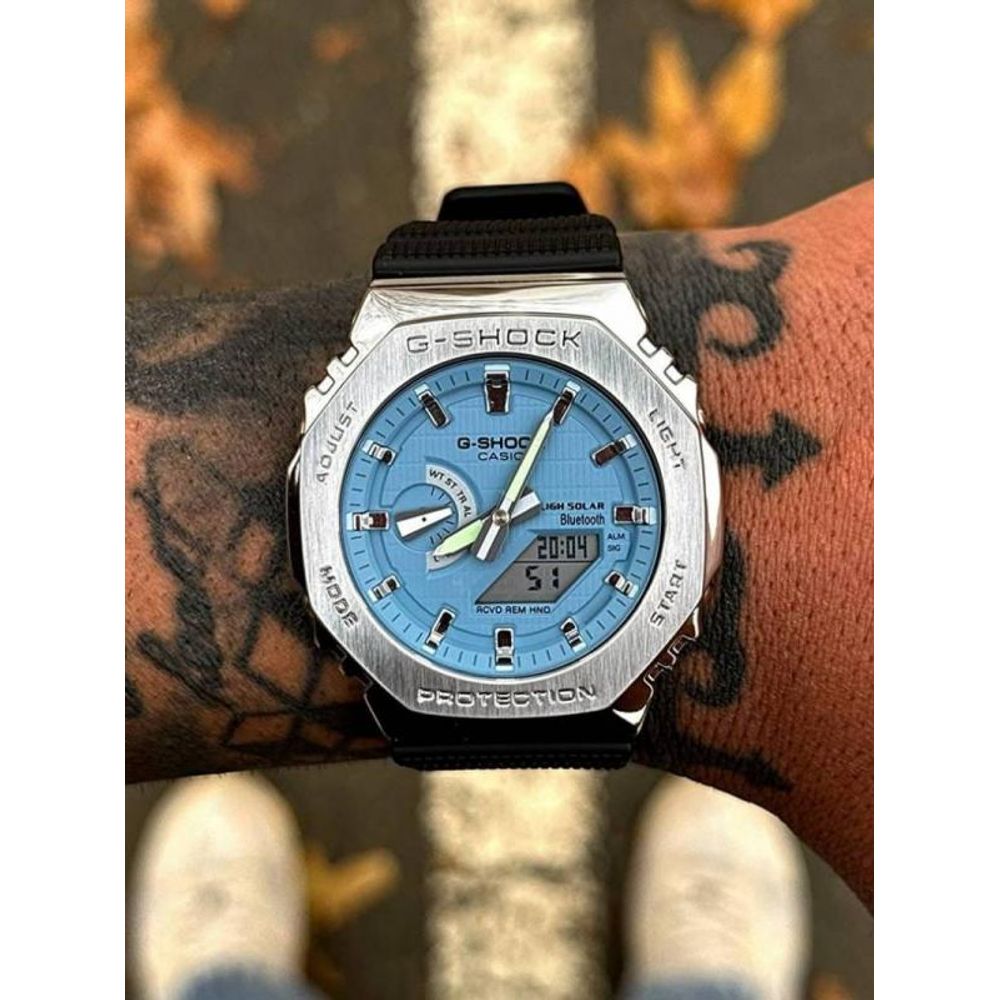 Casio g-shock gm2100 black sky blue