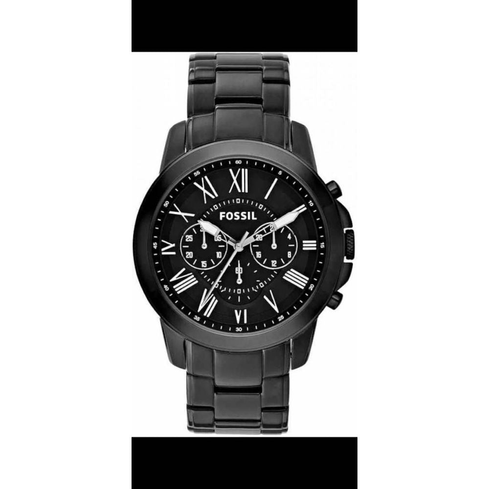 FOSIL GRANT MENS ALL BLACK  CHRONOGRAPH  261