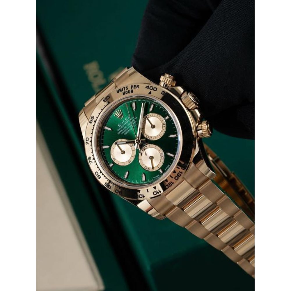 Rolee_x Oyster Perpetual Daytona Chosmograph Gold-Green-Gold Chronograph