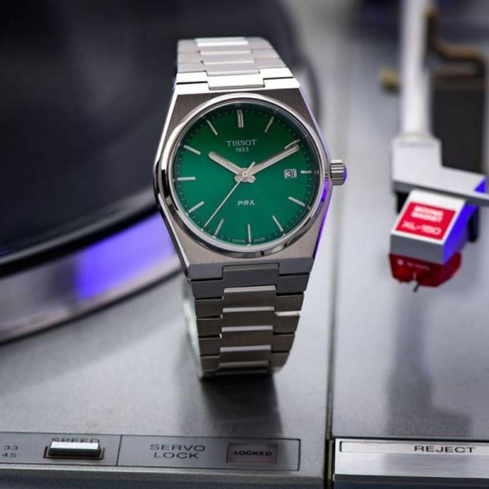 Tissoo_t 1853 Prx Powermatic Quartz silver green plan