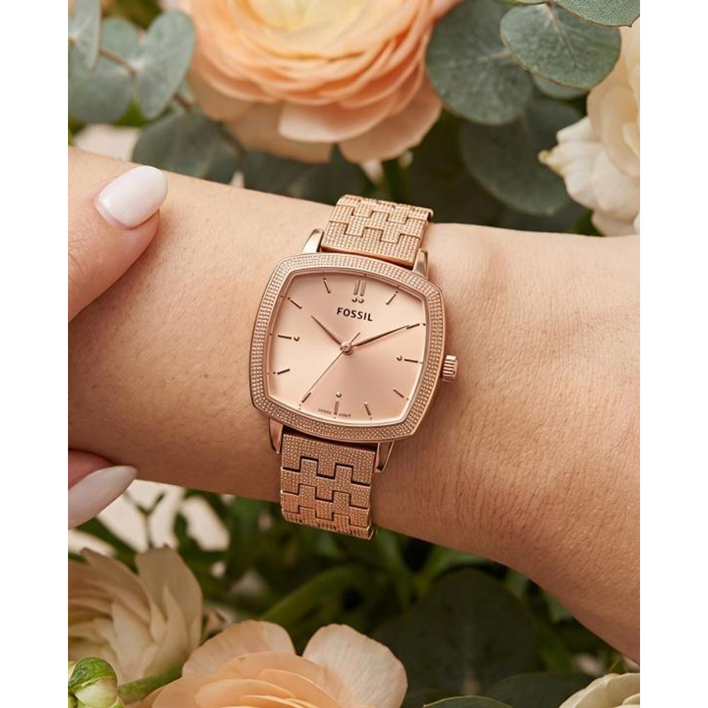 Fossii_l x Nick Jonas Ladies Rose Gold Pink