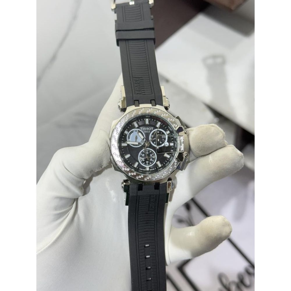 TISOT T RACE CHRONOGRAPH BLACK SILVER 1142