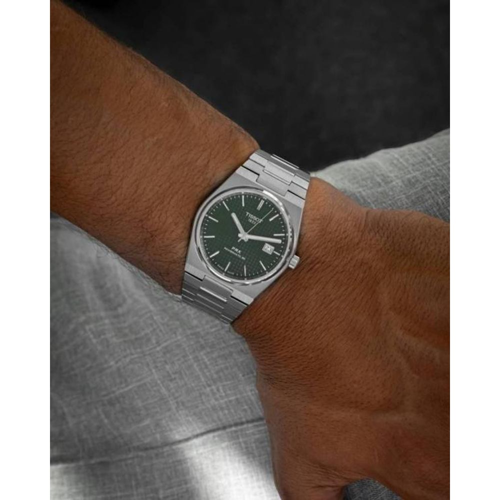 Tissoo_t 1853 Prx Automatic Top Quality Silver-Green