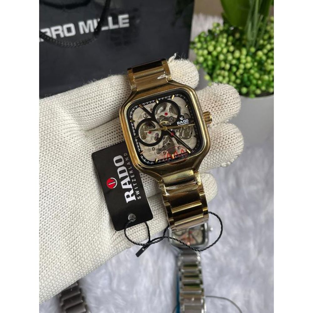 Raado True Square Automatic Gold Black Dial AT451