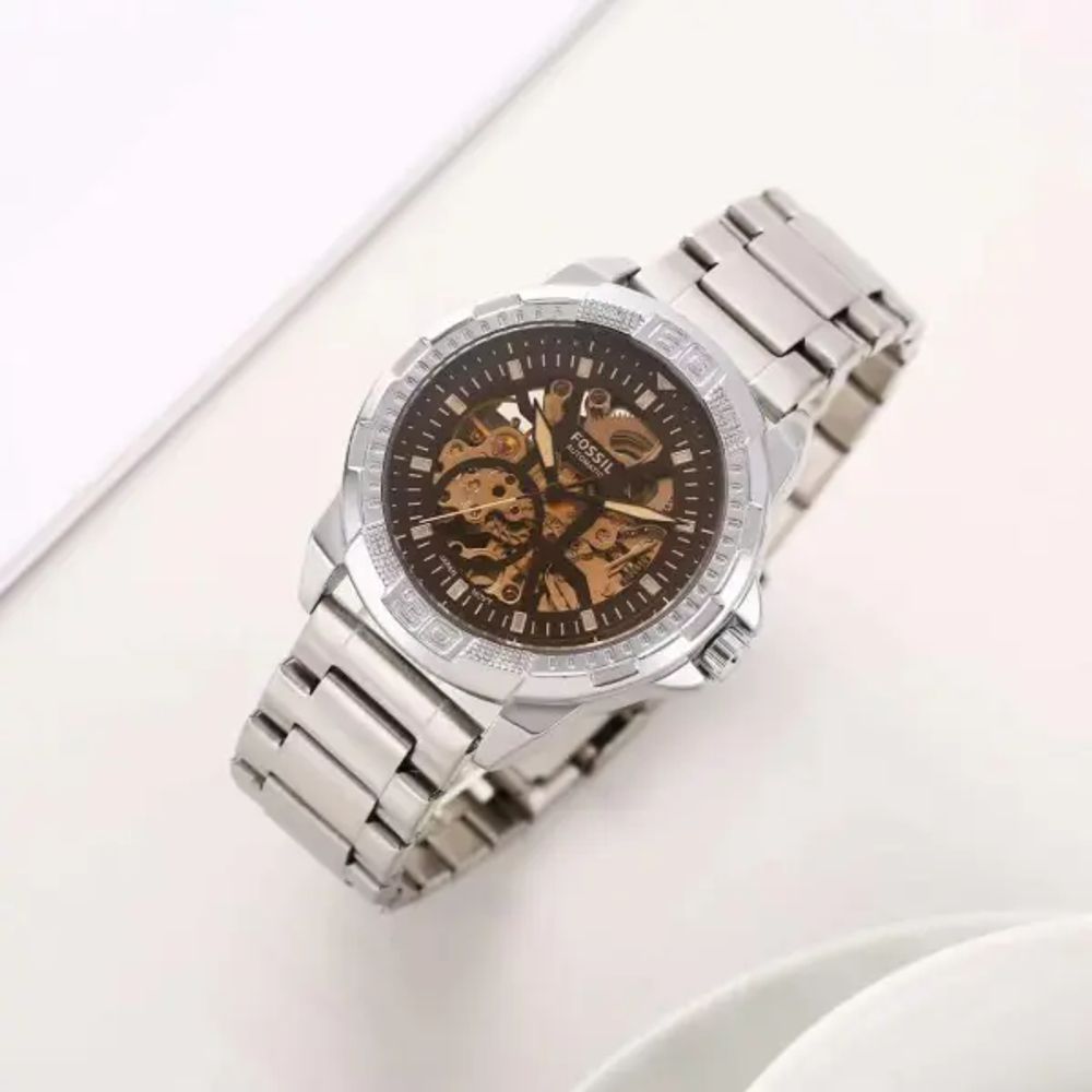 Fossii_l Bronson Me3217 silver Black
