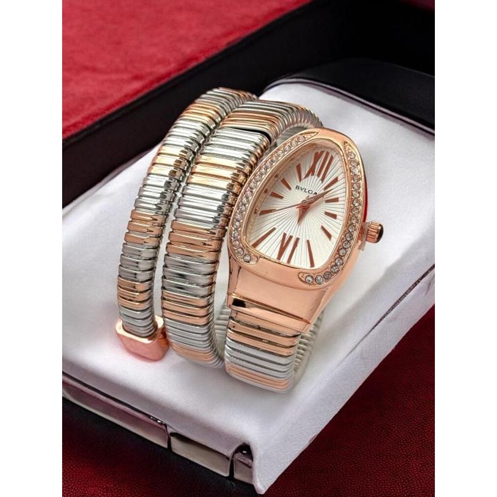 BVLGARI SNAKE COPPER TWOTONE WHITE DIAL AT350