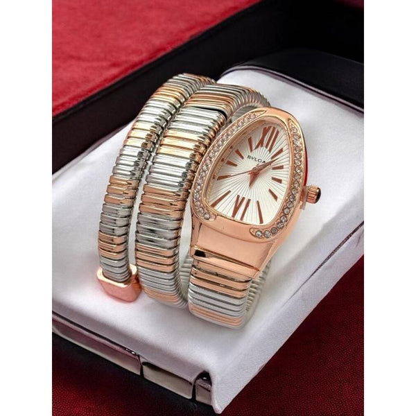 BVLGARI SNAKE COPPER TWOTONE WHITE DIAL AT350