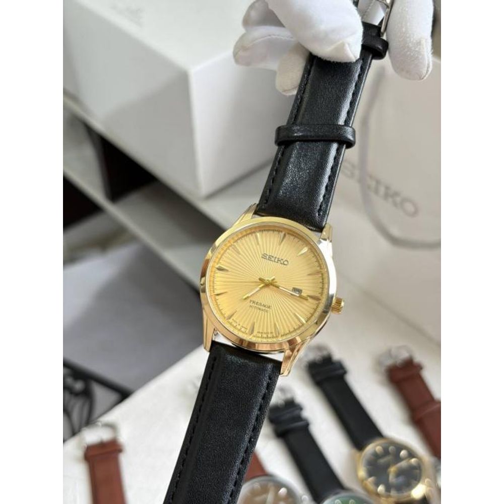 SEIK O PRESAGE LEATHER QUARTZ 932