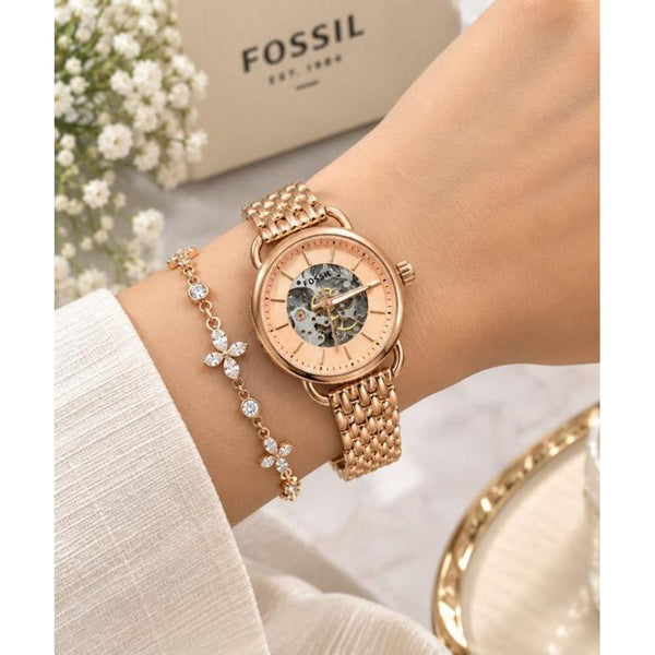 Fosil_Women_Automatic_Machine_Rosegold