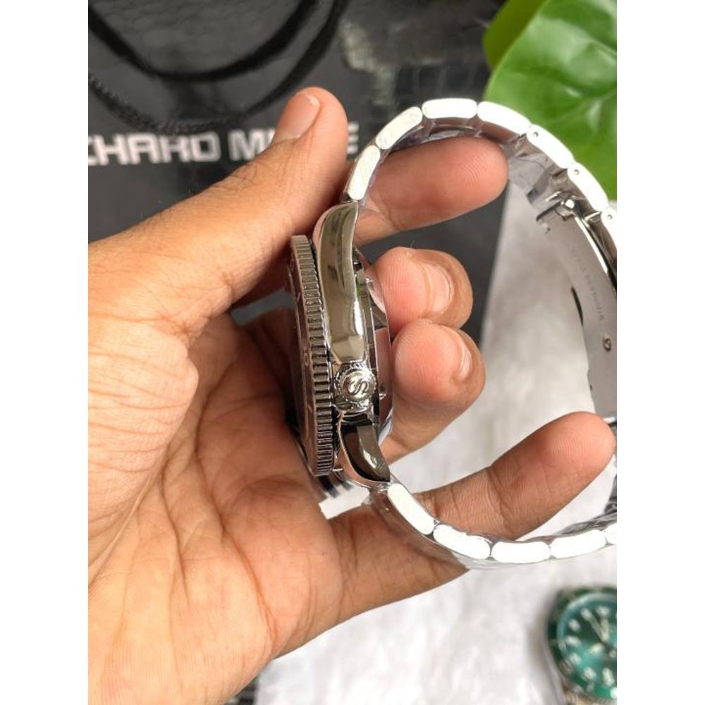 Seiko 5 Sports Day Date Open Back Silver Blue AT458