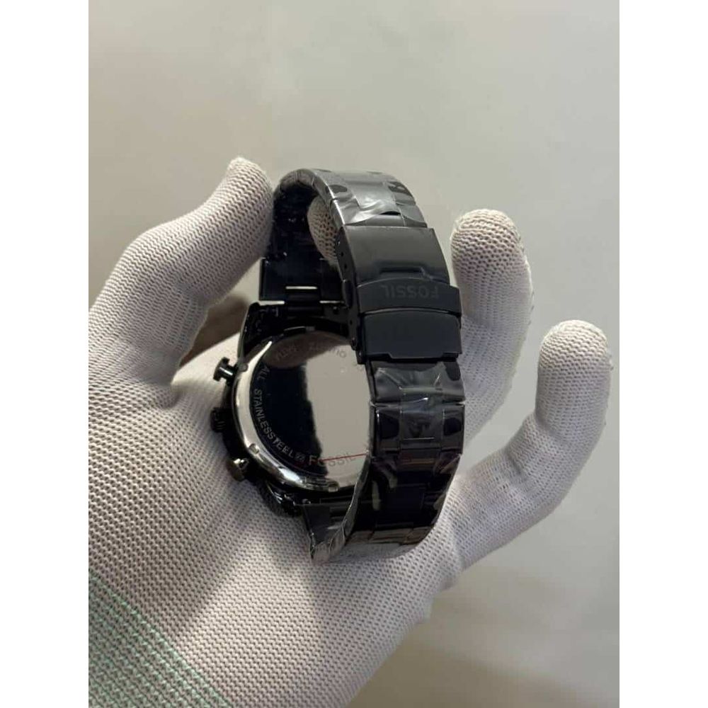 Fossi l Tourer Black Green Dial Metal Watch
