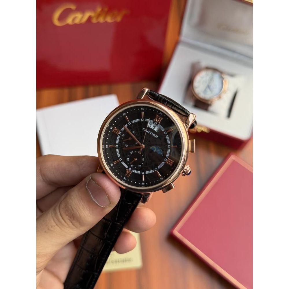 Cartiar Baloon Leather Chronograph Working