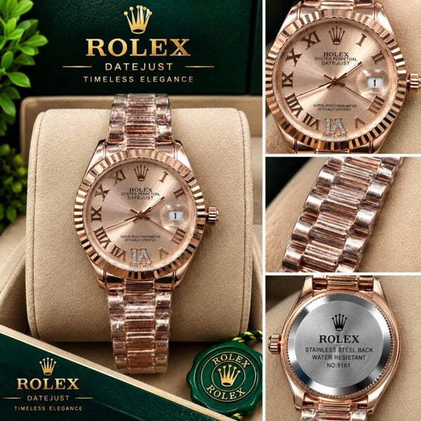 Roleex Women Oyster Perpetual Date Just Rosegold