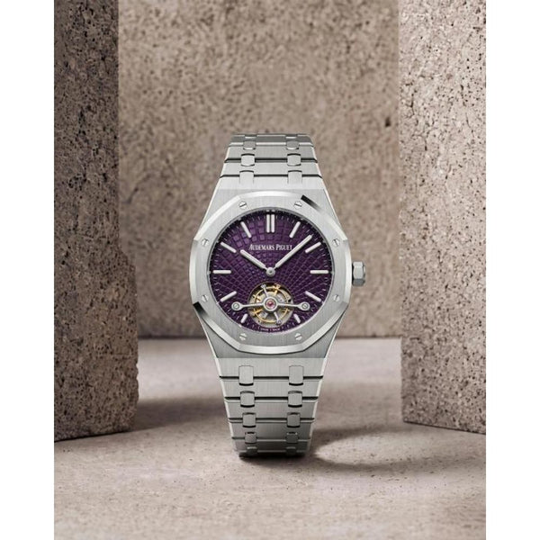 Audema_ars Piguet Royal Oak Selfwinding Flying Tourbillon silver and purple