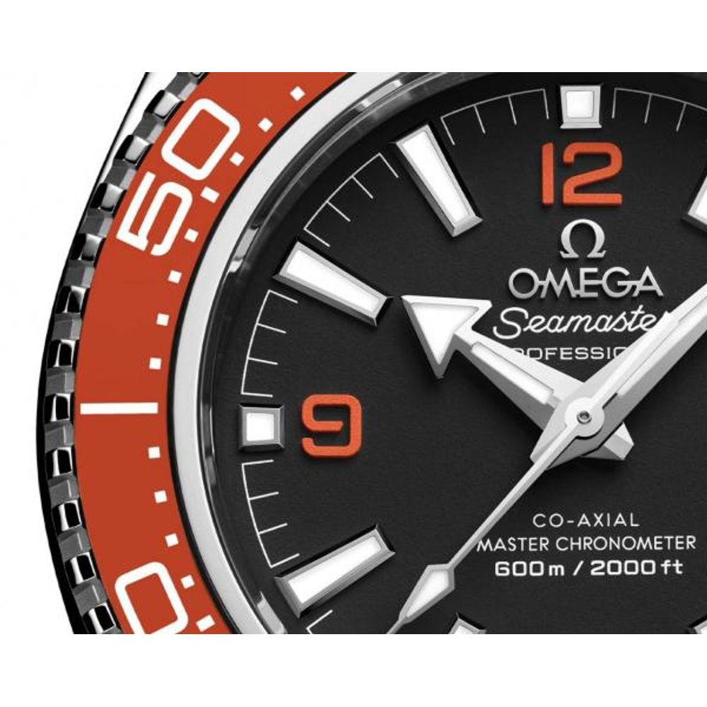 Omegg_a Seamaster Planet Ocean 600M Co-Axial Master Chronometer metal Silver orange black