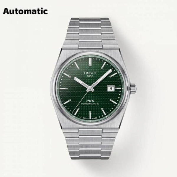 Tissoo_t 1853 Prx Automatic Top Quality Silver-Green