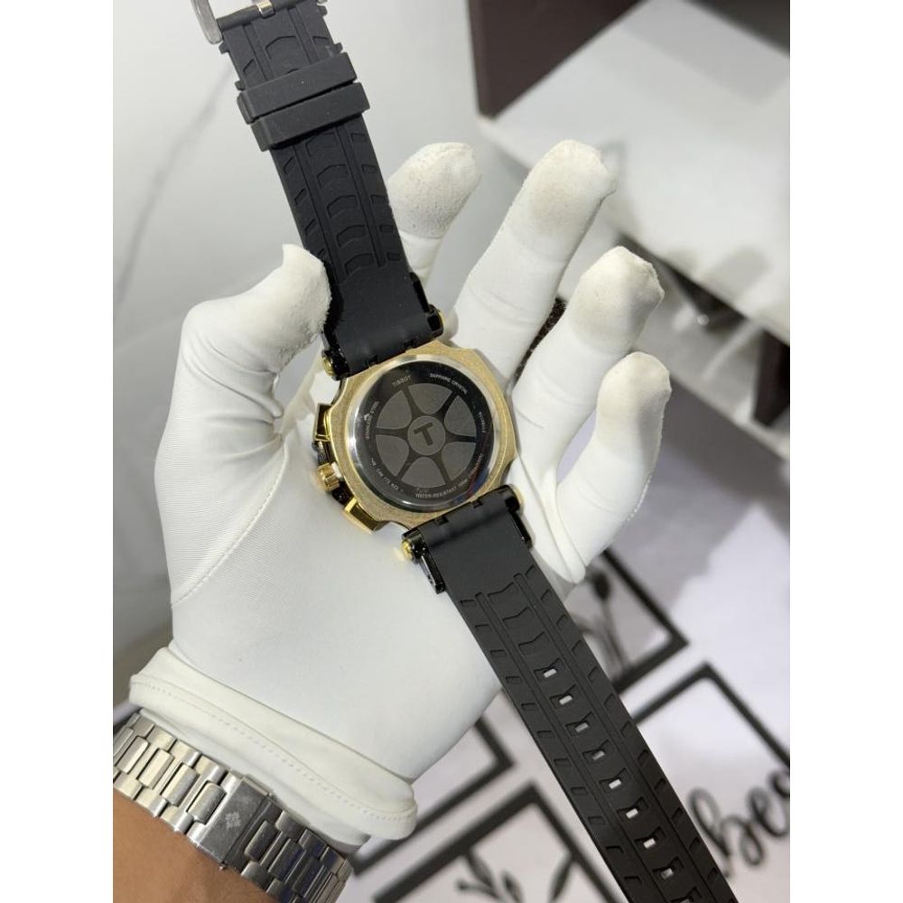TISOT T RACE CHRONOGRAPH BLACK  GOLD 1143