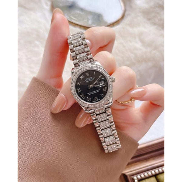 Rollex Date Just Ladies Black