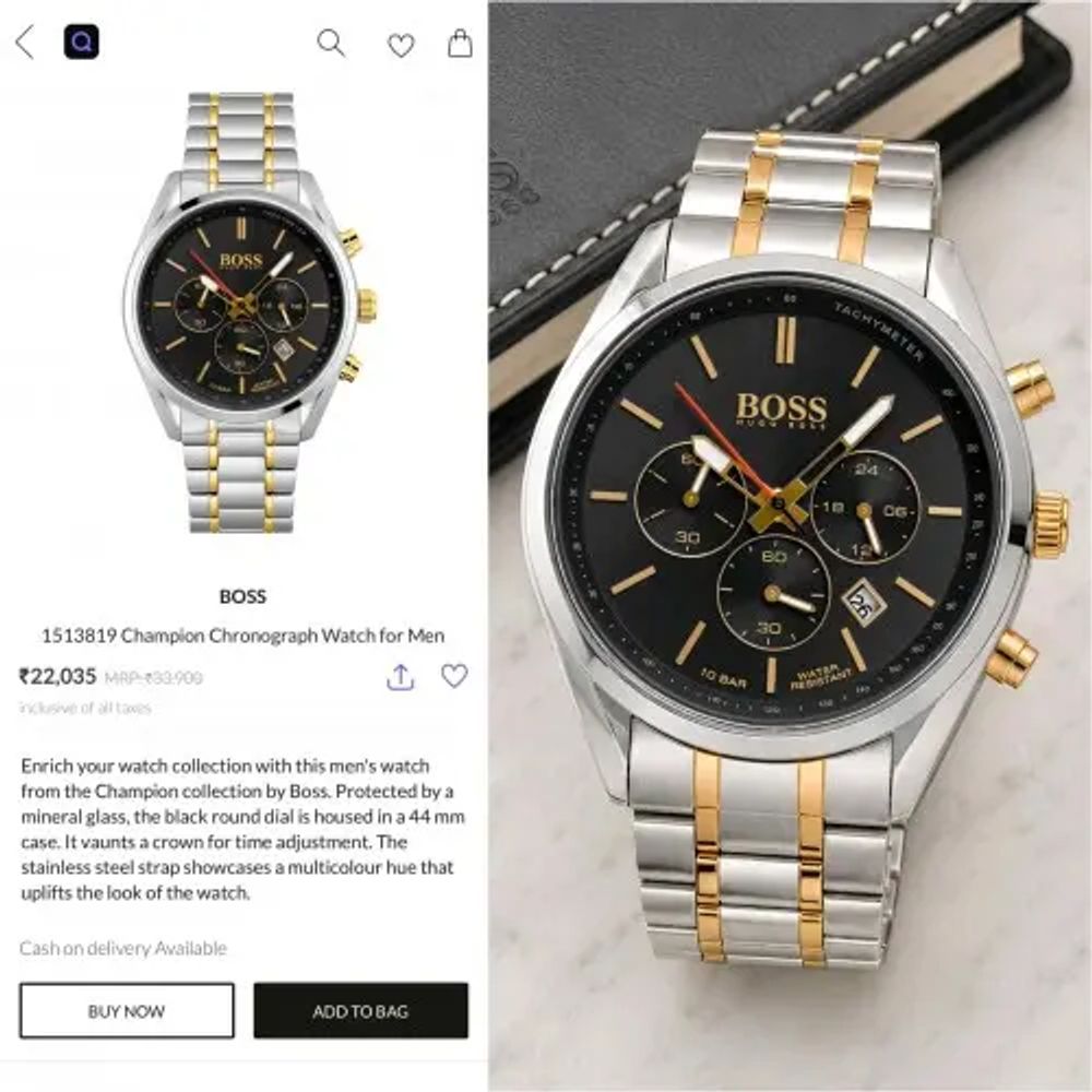 Boss Steer Chronography Watch For Men