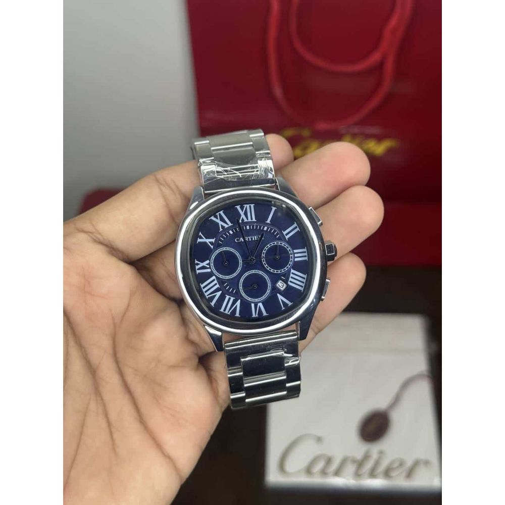 Cartie r Santos Silver Blue Limited Edition Watch