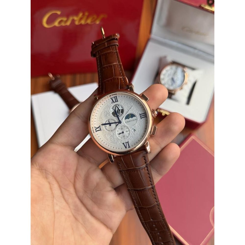 Cartiar Baloon Leather Chronograph Working