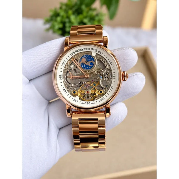 Patek Philipe Automatic PQ Sun Skeleton B RoseGold 371
