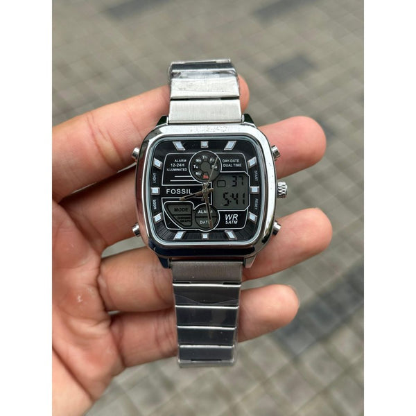 Fossi l Retro Silver Black