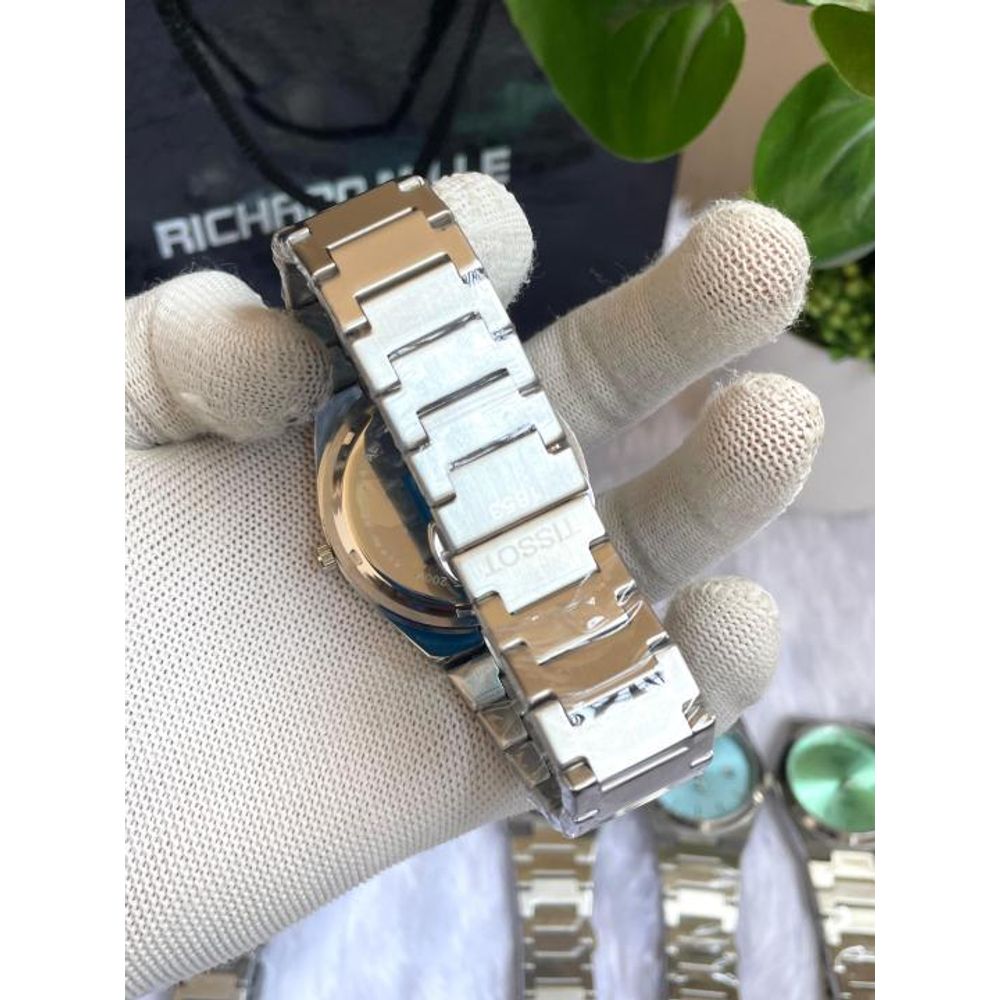 TISOT PRX SILVER BLACK PLANE DIAL AT358