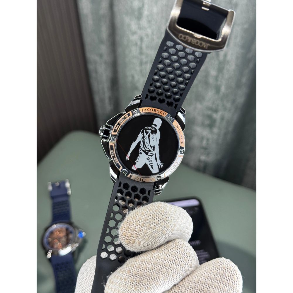 Jacob&Co. Epic-X Cr7 Silver Black Premium Quartz Watch