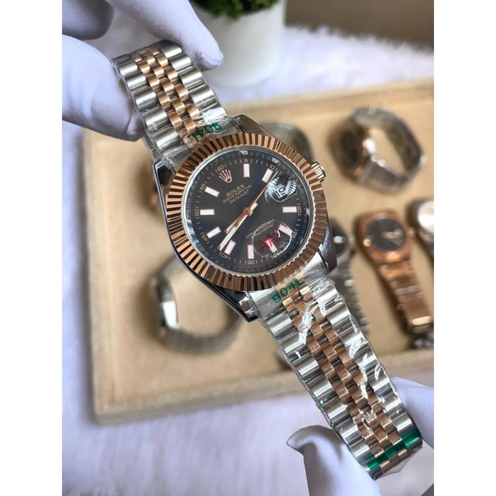 Rollex DateJust Automatic Premium Two Tone Black Dial AT468