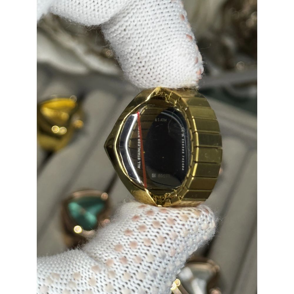 Fossi l All Gold Ring Analog Ladies Watch