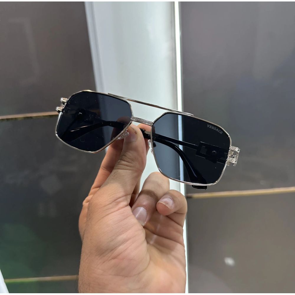 Versace Silver Black Premium Shades 2602