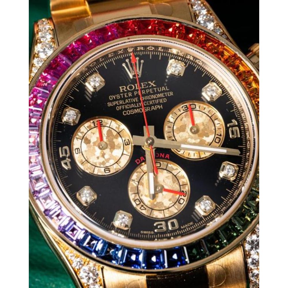 ROLLEX RAINBOW CHRONOGRAPH WORKING GOLD 292