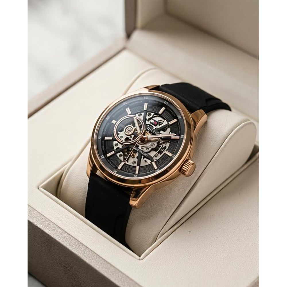 Tommmy Hilfige_r Automatic Silicon Black-Copper-Black