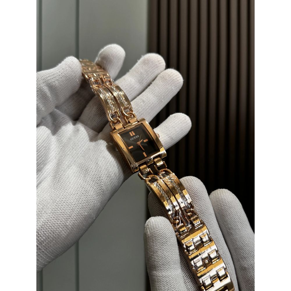 Gues s RoseGold Black Premium Ladies Watch